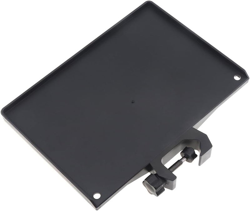 RTNLIT Microphone Stand Tray, Clamp On Firm Rack Tray Holder with 4.5 Pound Weight Capacity Adjustable Mic Stand Shelf for Live Streaming, Stage, Music Sheet, Karaoke, Recording, Podcast (7.9" × 5.5") - Image 1